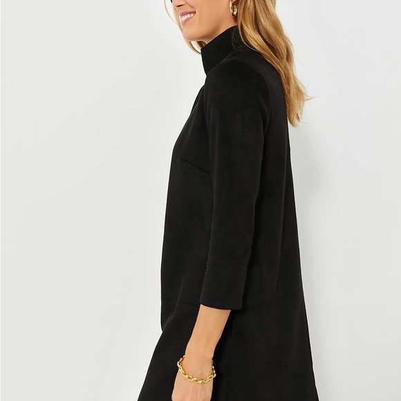 Tuckernuck Black Suede Stretch Clifton Dress, L - Picture 4 of 6